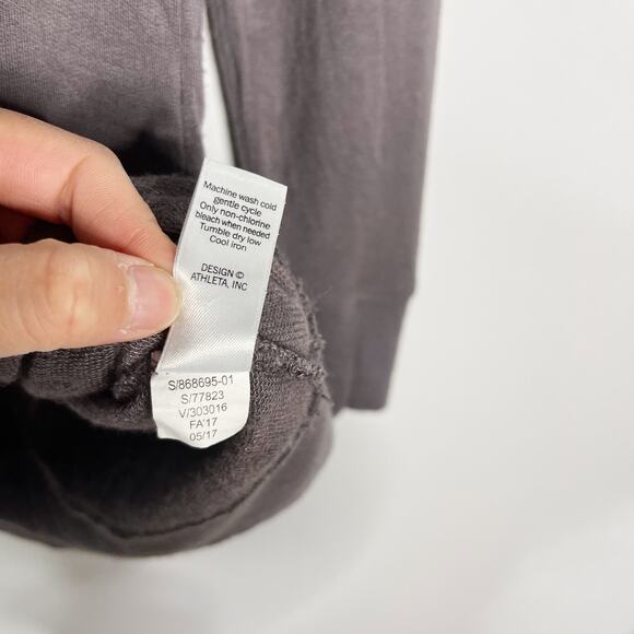 Athleta XSmall Gray Coaster Go To Sweatshirt Cutout Tunic Pullover Modal Stretch - Picture 9 of 12